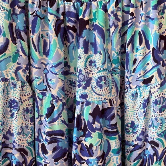 LILLY PULITZER Jennie Off The Shoulder Midi Dress Blue Iris Size M - Picture 4 of 7